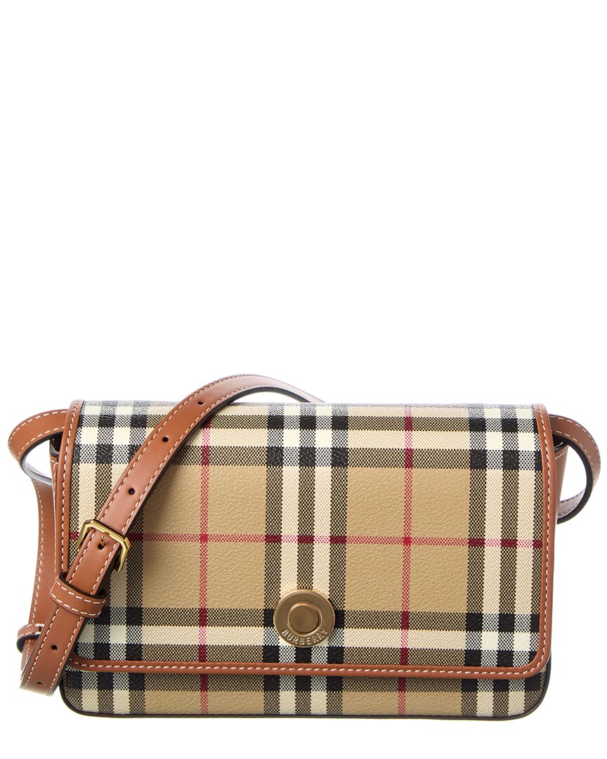 【関税＆送料込み】Burberry Check Crossbody Bag Check Crossbody Bag​ in Sand - Men, Nylon | Burberry® Official
