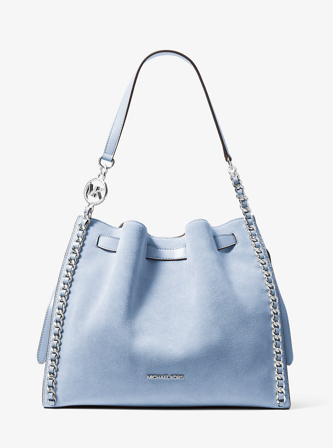 Michael Kors Outlet Mina Large Suede Chain Shoulder Bag | ShopSimon Michael Kors Outlet Mina Large Suede Chain Shoulder Bag | ShopSimon