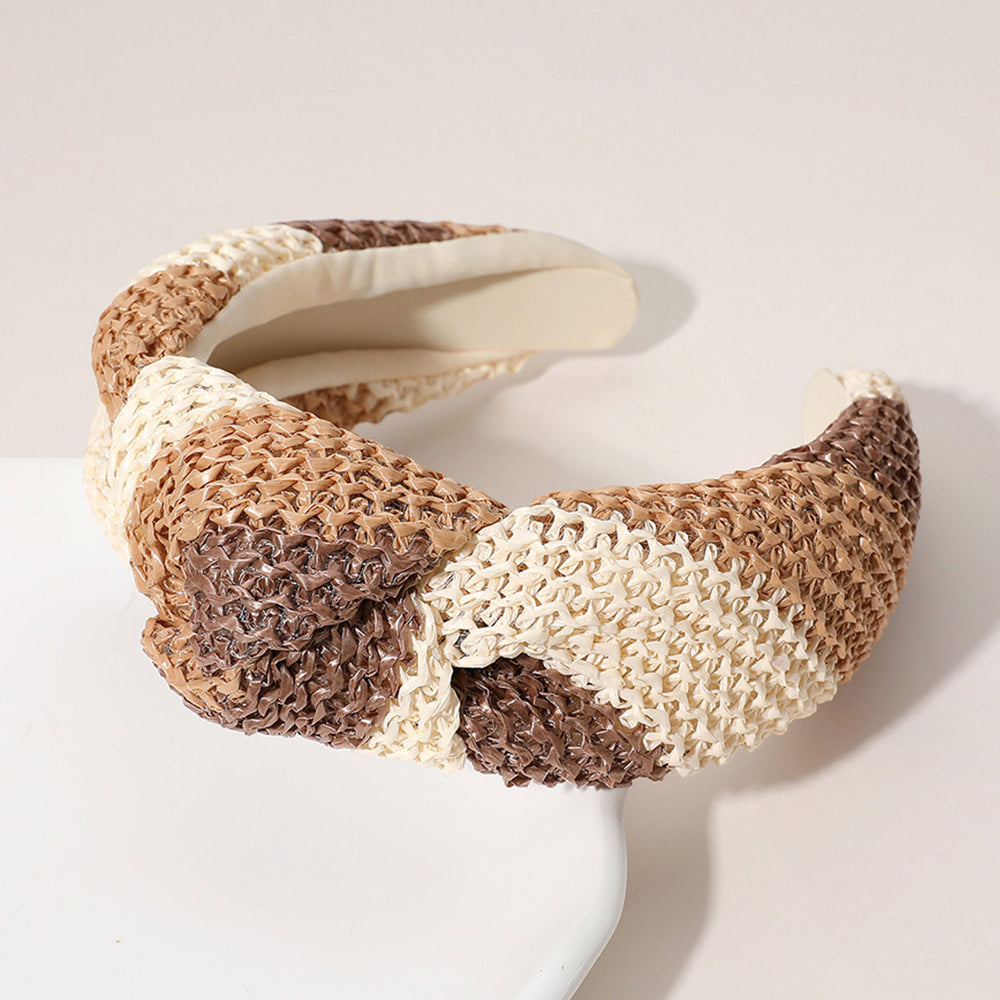 FASHNZFAB Raffia Knot Headband 2