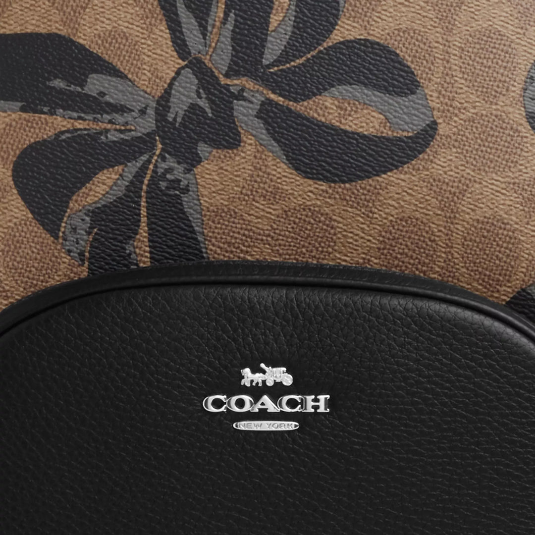 Coach Outlet Court Backpack In Signature Canvas With Bow  display picture 1