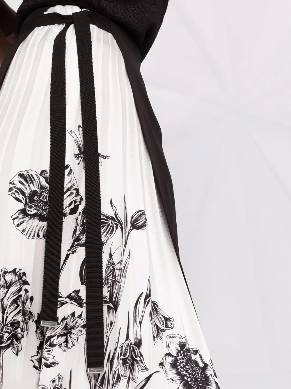 Salvatore Ferragamo Ferragamo Pleated Silk Skirt | ShopSimon