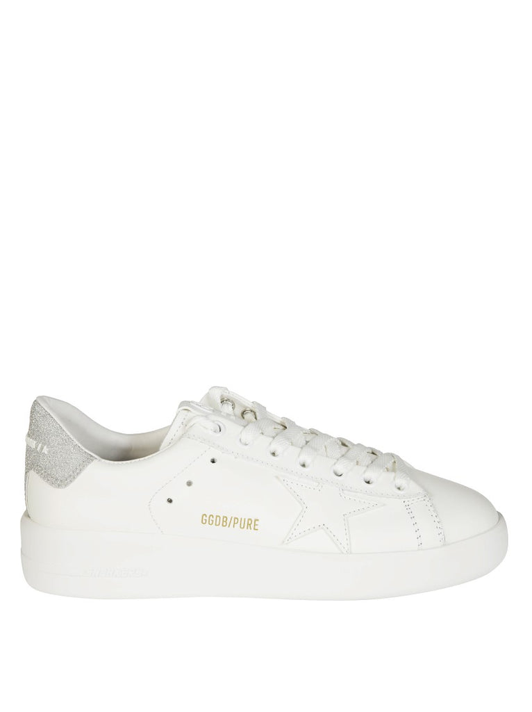 スニーカー Golden Pure Star Upper Glitter White Leather Sneakers Golden Goose Pure Star Upper Glitter White Leather Sneakers