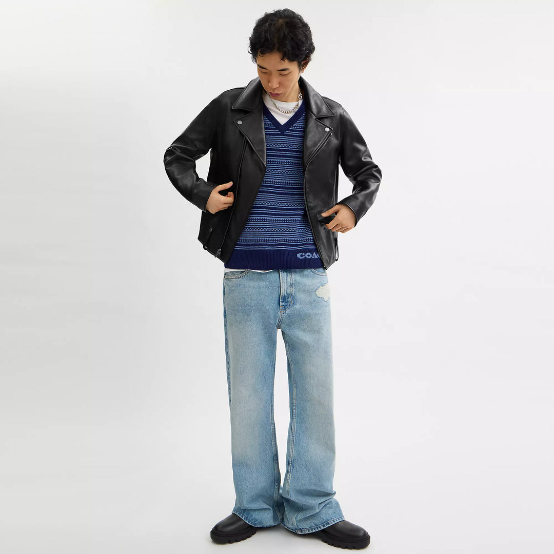 Coach Outlet Leather Moto Jacket | ShopSimon