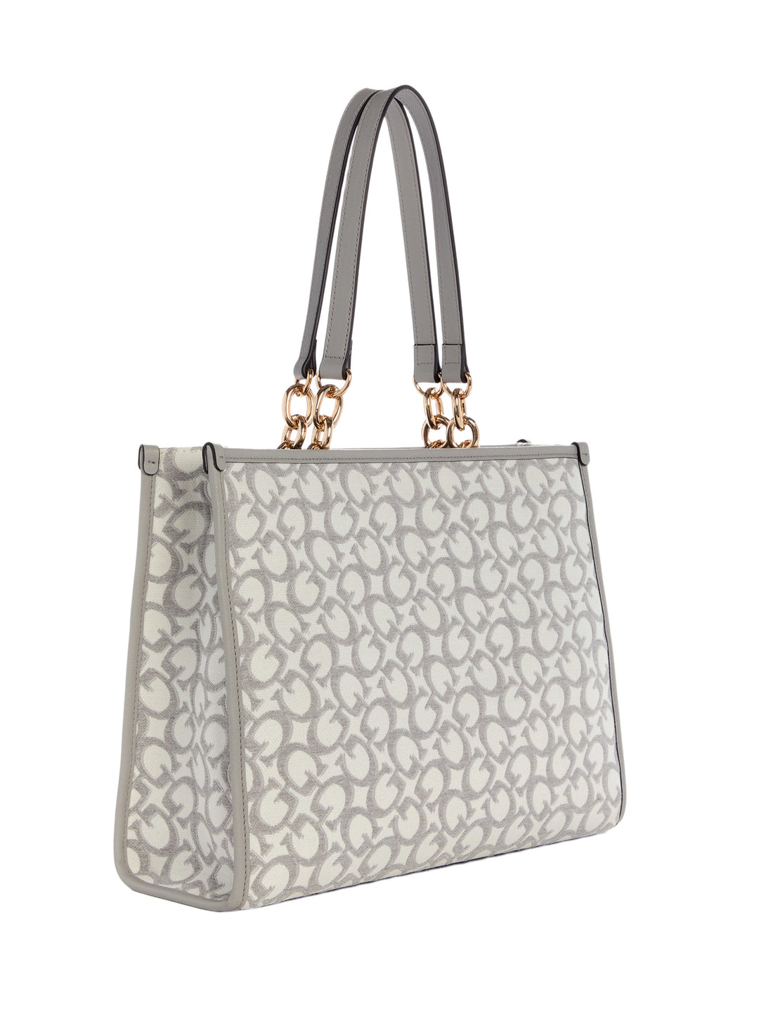 ノベルティ　バック　 グレージュ 25 Guess Factory Myrtille Jacquard Logo Tote | ShopSimon