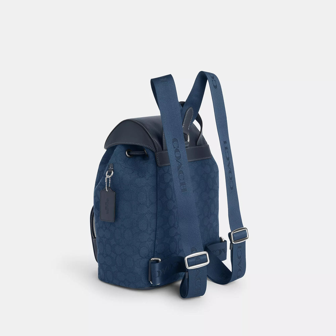 coach backpack blue Coach Outlet Pace Large Backpack In Signature Jacquard