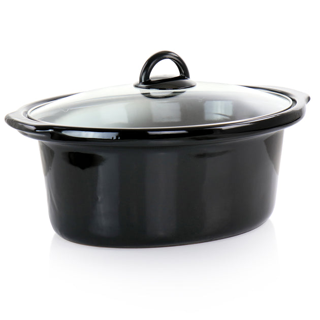 Better Chef 6 Quart Oval Slow Cooker with Removable Stoneware Crock in ...