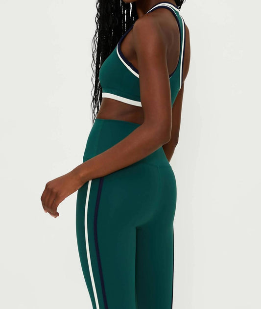 Beach Riot Ida Crop Top In Pine Green Colorblock | ShopSimon
