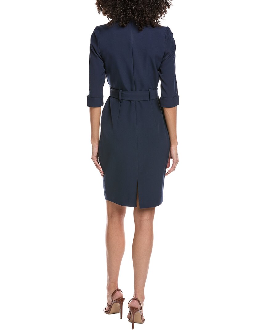 Black Halo Women's Lucinda Belted Sheath Dress - Pacific Blue