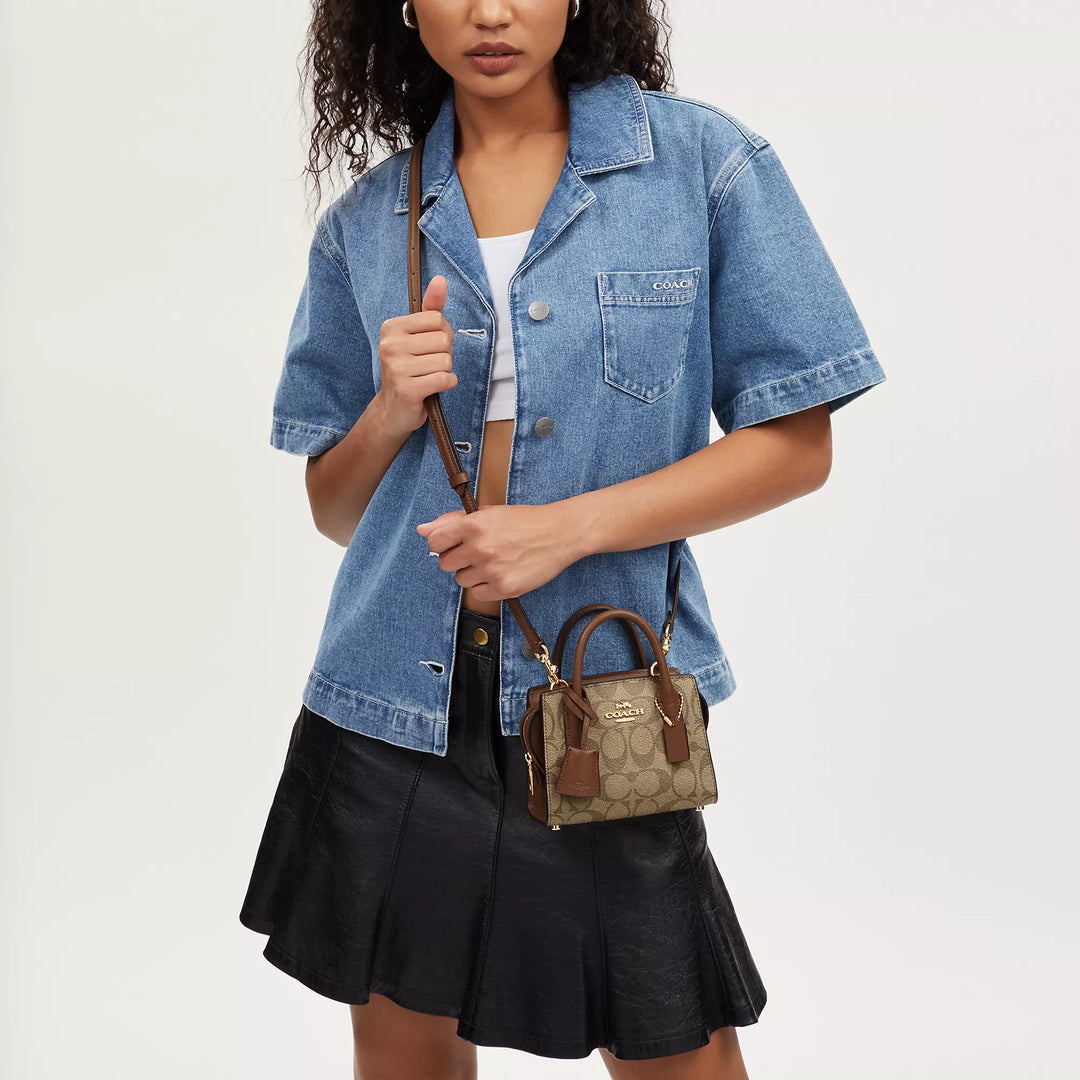 Coach Outlet Andrea Mini Carryall In Signature Canvas | ShopSimon