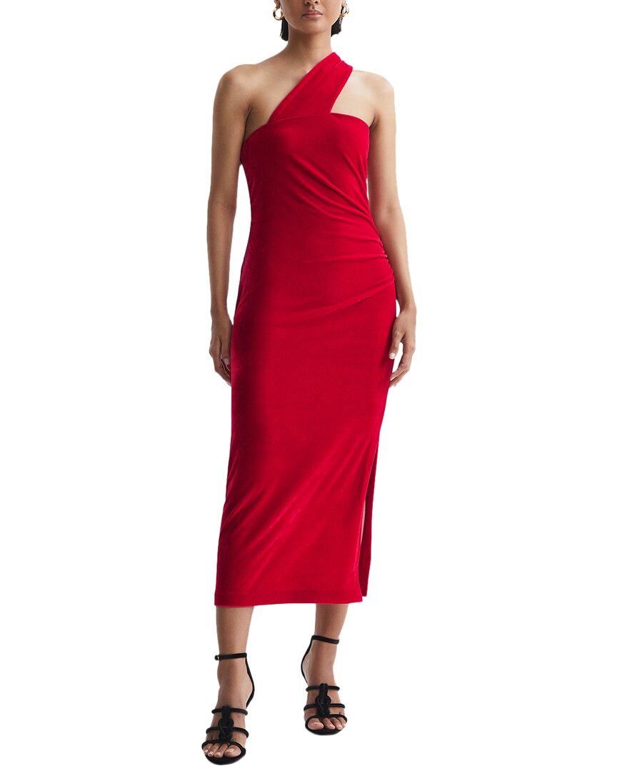 silk halter prom dress A-Line Halter Sleeveless Pleated Flower High Side Slit and Train Floor Length Prom Dresses Dress Evening Pary Gown US4 / As Pic