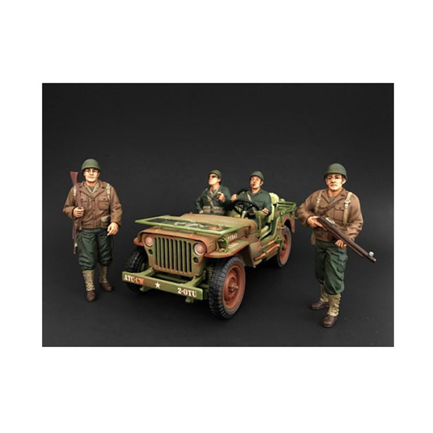 American Diorama 1 By 18 Scale Us Army Wwii 4 Piece Figure Set | ShopSimon