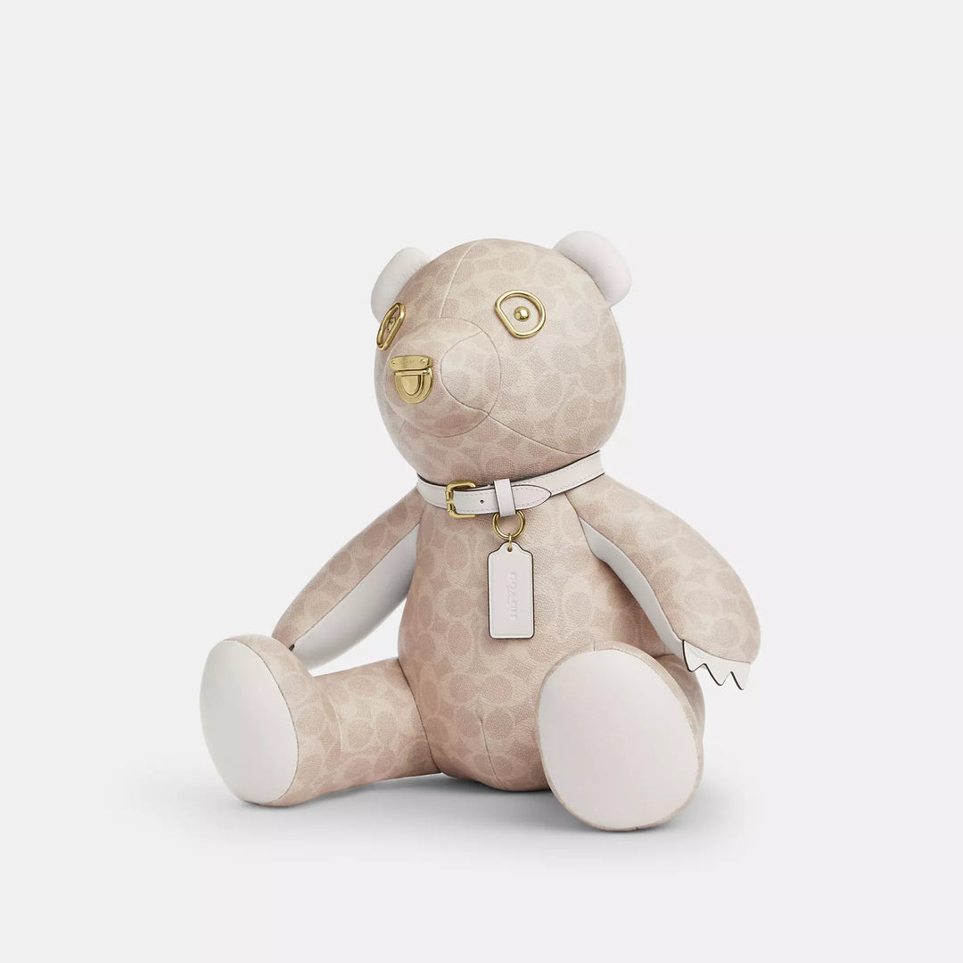 Coach Outlet Collectible Bear In Signature Canvas | ShopSimon