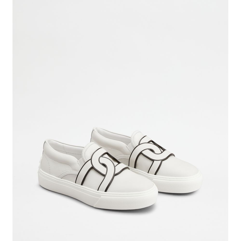 TOD'S Kate Slip-Ons in Leather | ShopSimon
