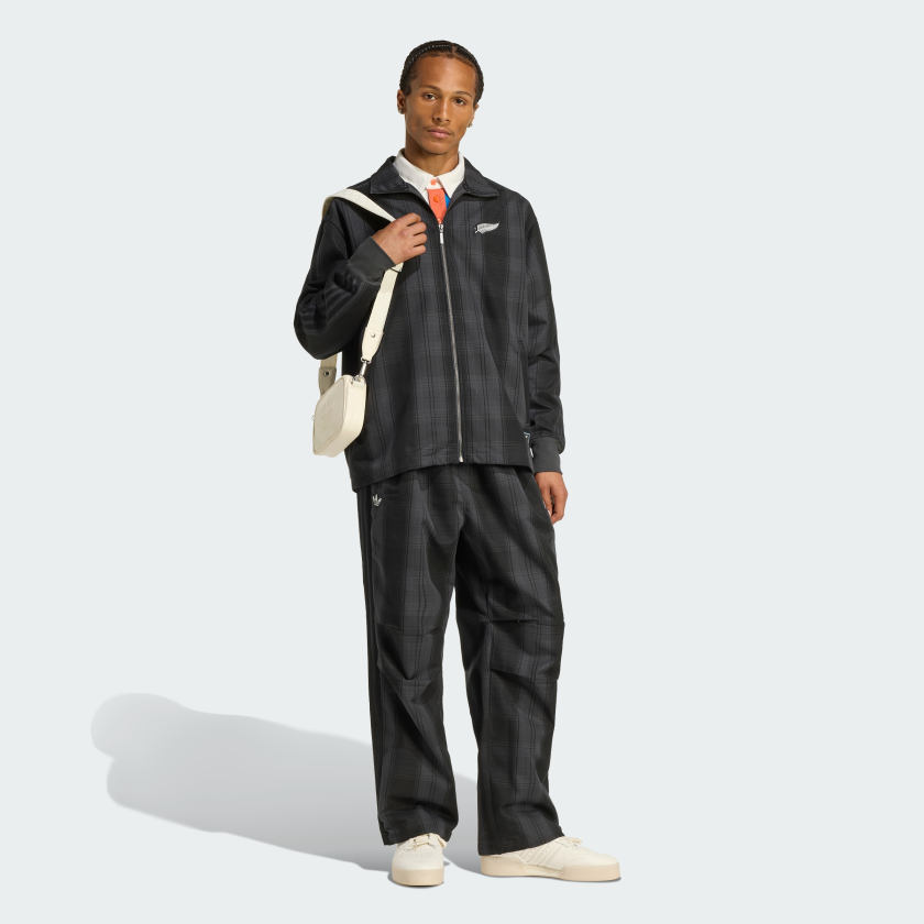 adidas Men's Originals & All Blacks Firebird Plaid Track Pant