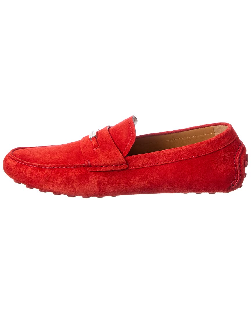 Ferragamo Grenoble Suede Drivers - Wide Width Red Mens Ferragamo Mens Grenoble Suede Drivers – Bluefly main image 3
