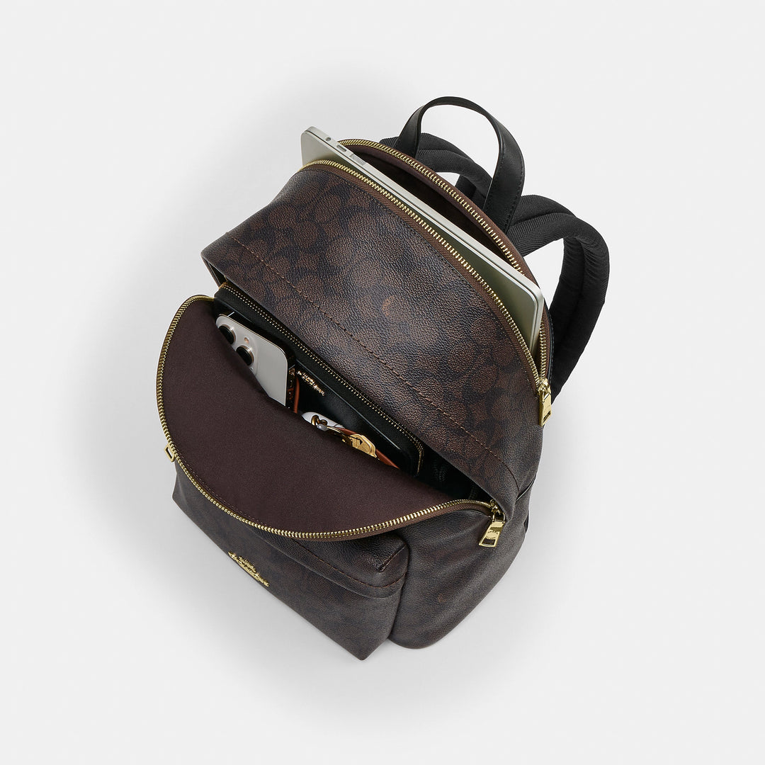 coach classic small backpack in signature fabric Coach Outlet Taylor Small Backpack In Signature Canvas