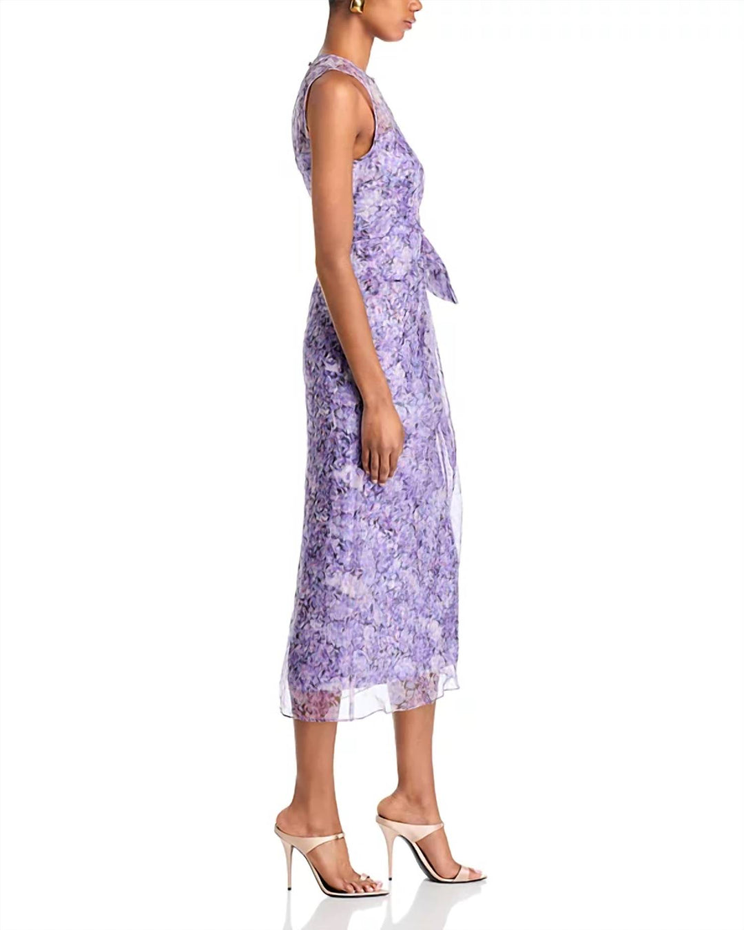 cinq a sept Women's Painted Hydrangea Miley Dress In Lilac Wine Multi