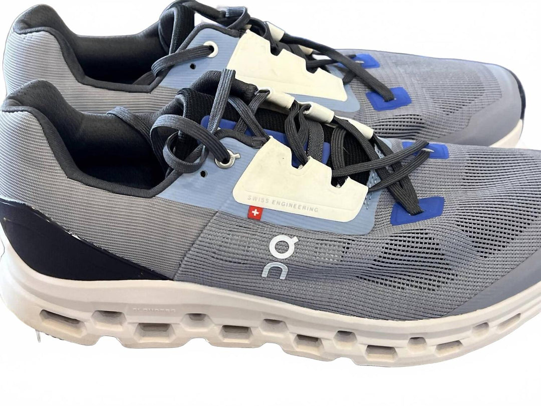 On Cloud Men's Cloudstratus Textile Synthetic Trainers In Midngith