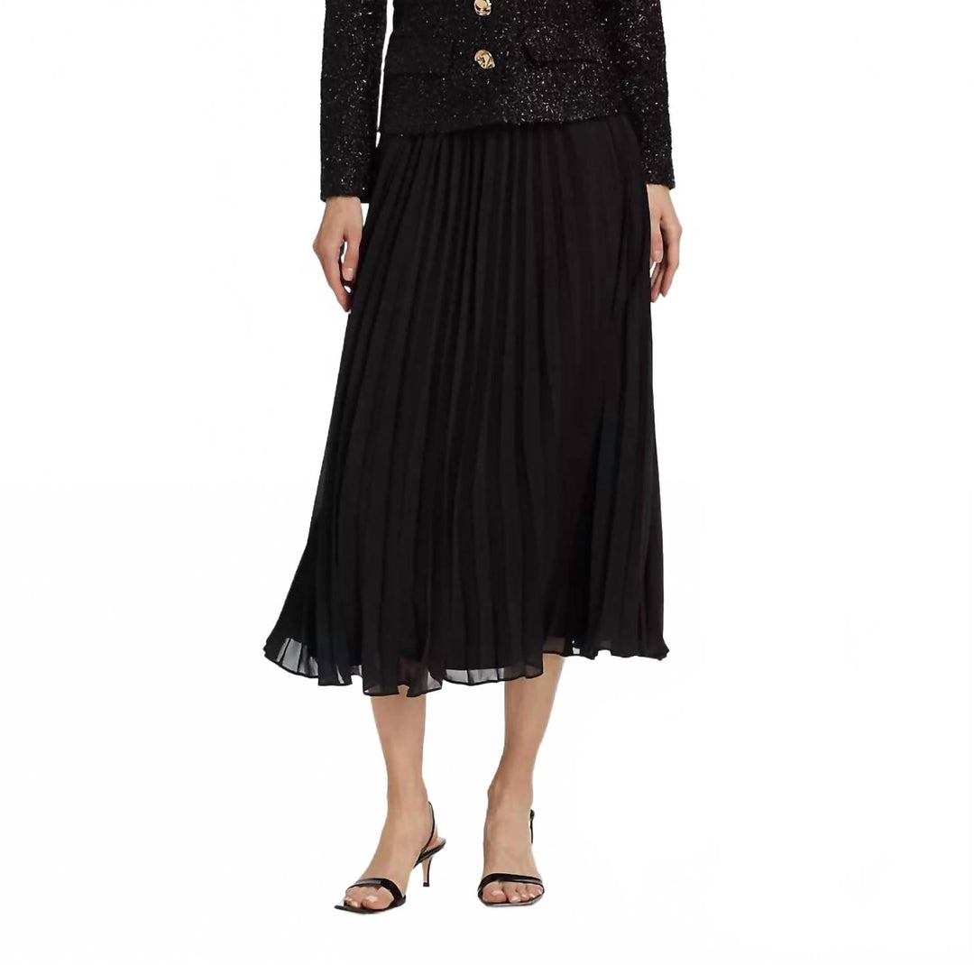 self-portrait Tinsel Bouclé Chiffon Midi-Dress In Black