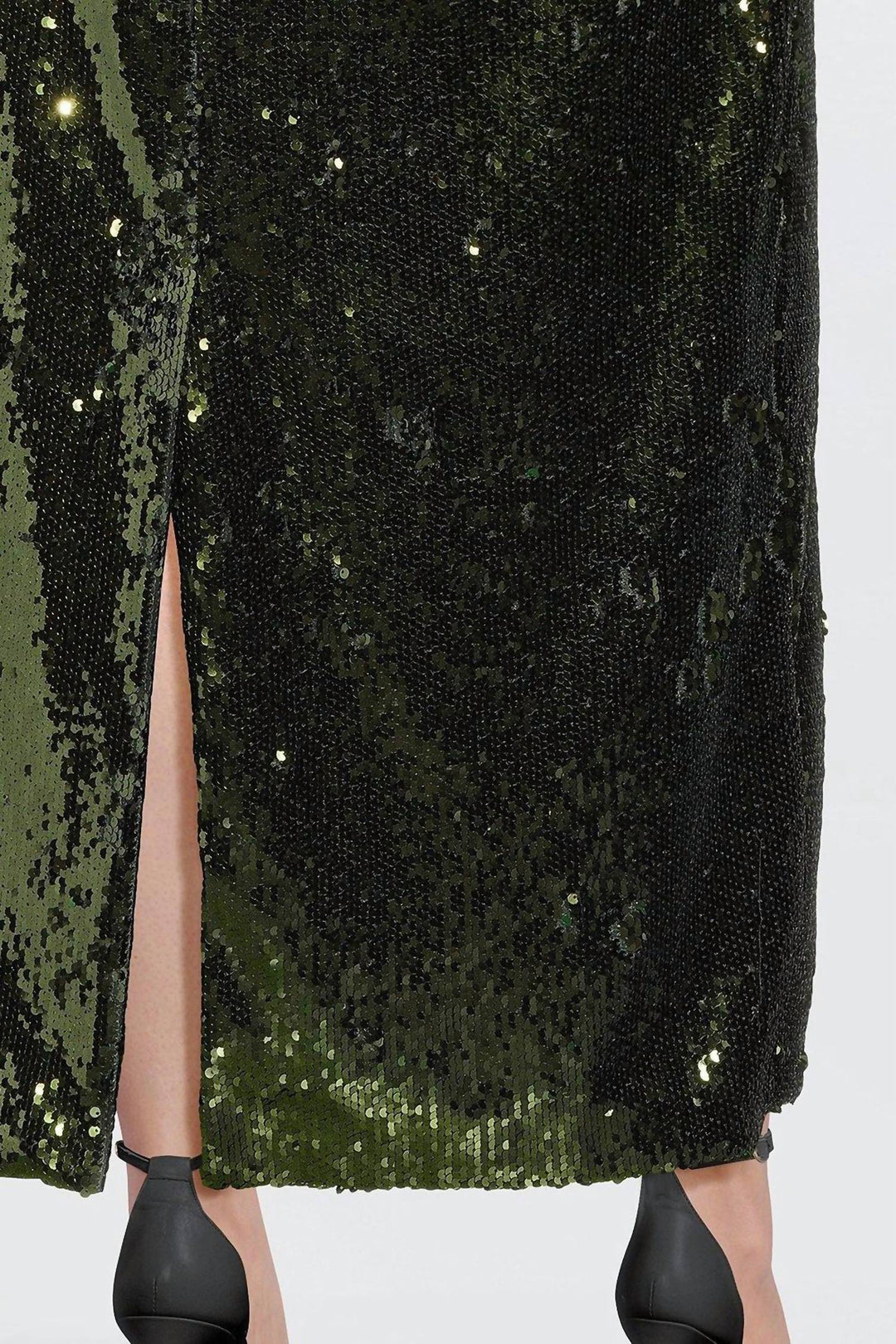 karen millen green sequin dress Buy Karen Millen Disc Sequin Strappy Midaxi Dress In Green