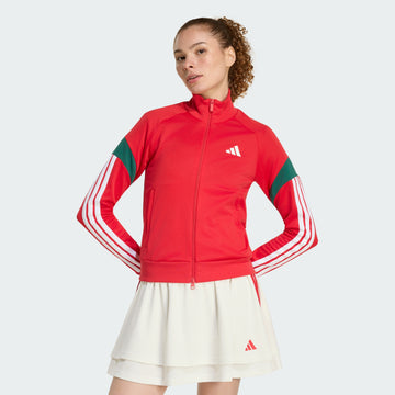 adidas Women's House of Tiro Nations-Pack Track Top (Better Scarlet / Team Dark Green / White)