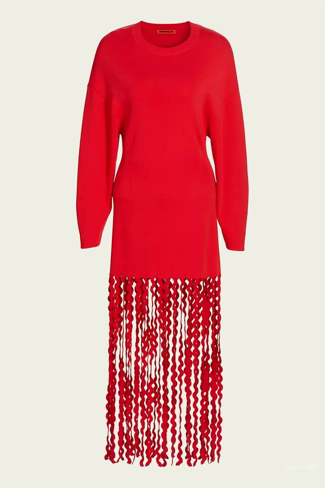 simon miller red fringe dress SIMONMILLER Wallis Knit Fringe Dress