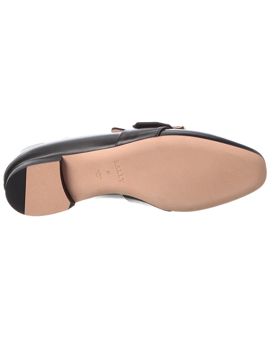 Bally Janelle Buckled Leather Loafer | ShopSimon