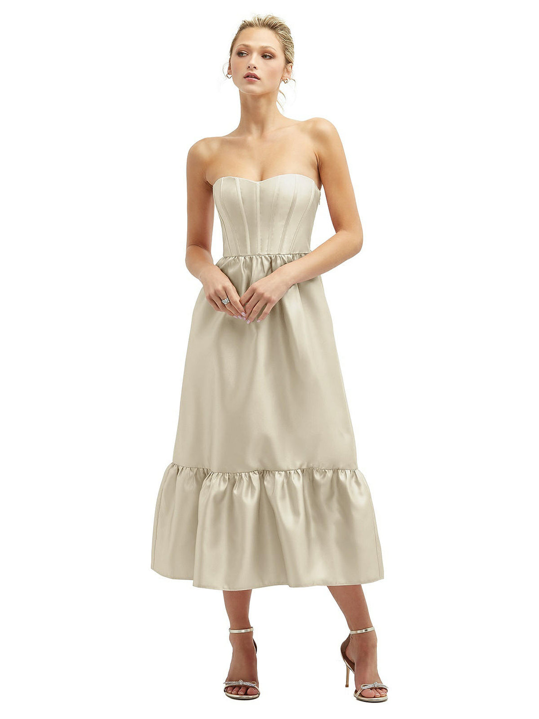 Dessy Collection Midi Corset Dress