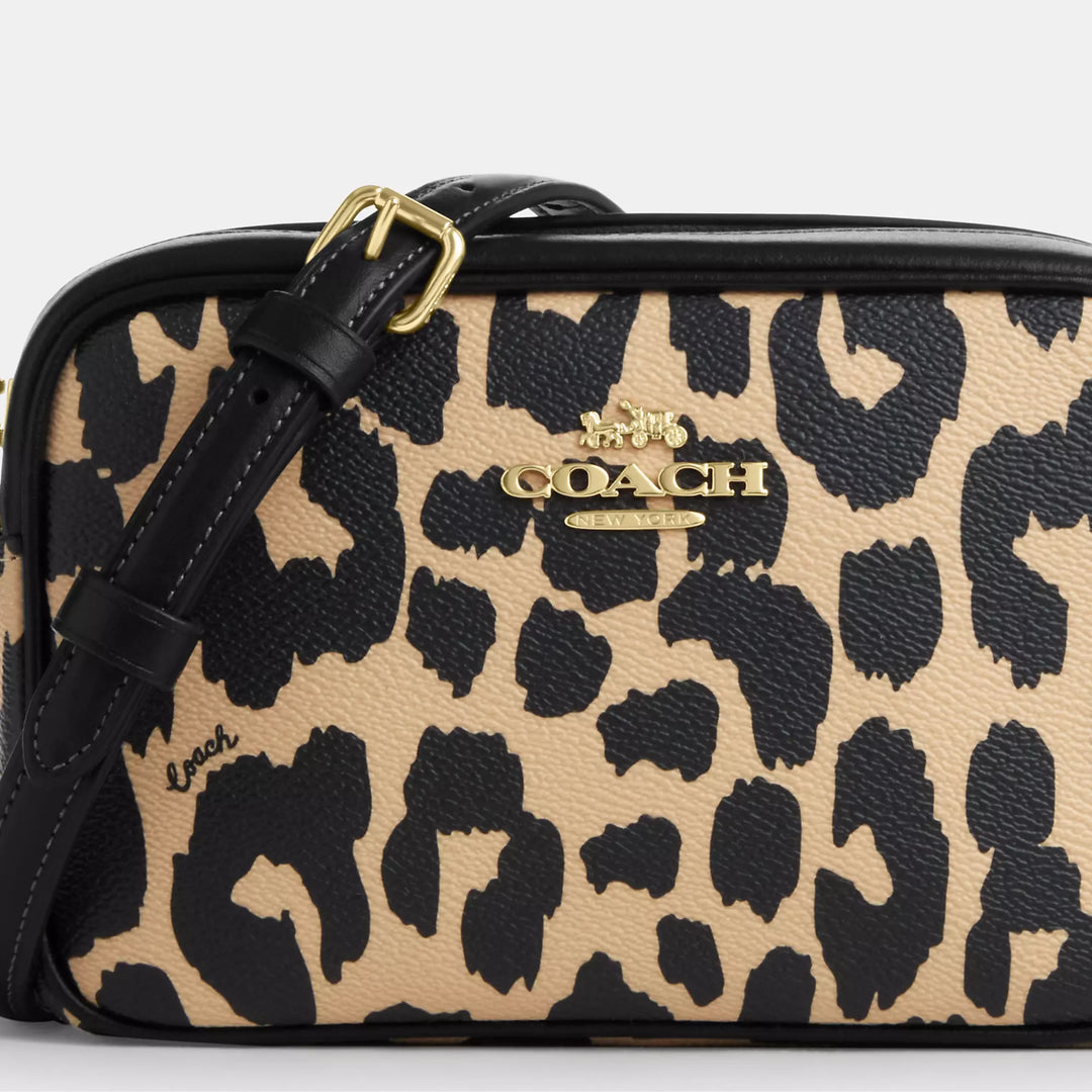Coach Outlet Mini Jamie Camera Bag With Leopard Print Coach Outlet Mini Jamie Camera Bag With Leopard Print