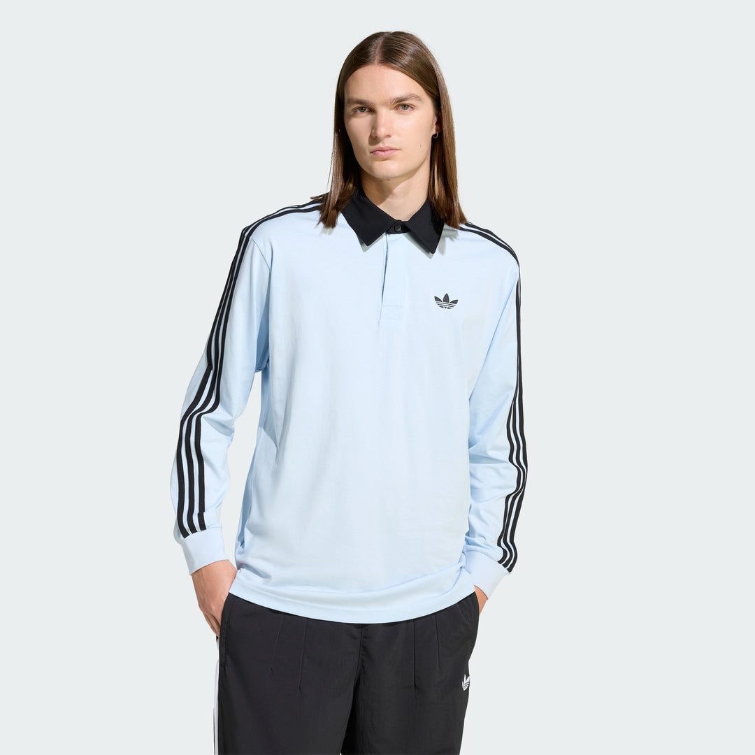 adidas Men's 3-stripes Rugby Longsleeve Polo | ShopSimon adidas Men's 3-stripes Rugby Longsleeve Polo | ShopSimon