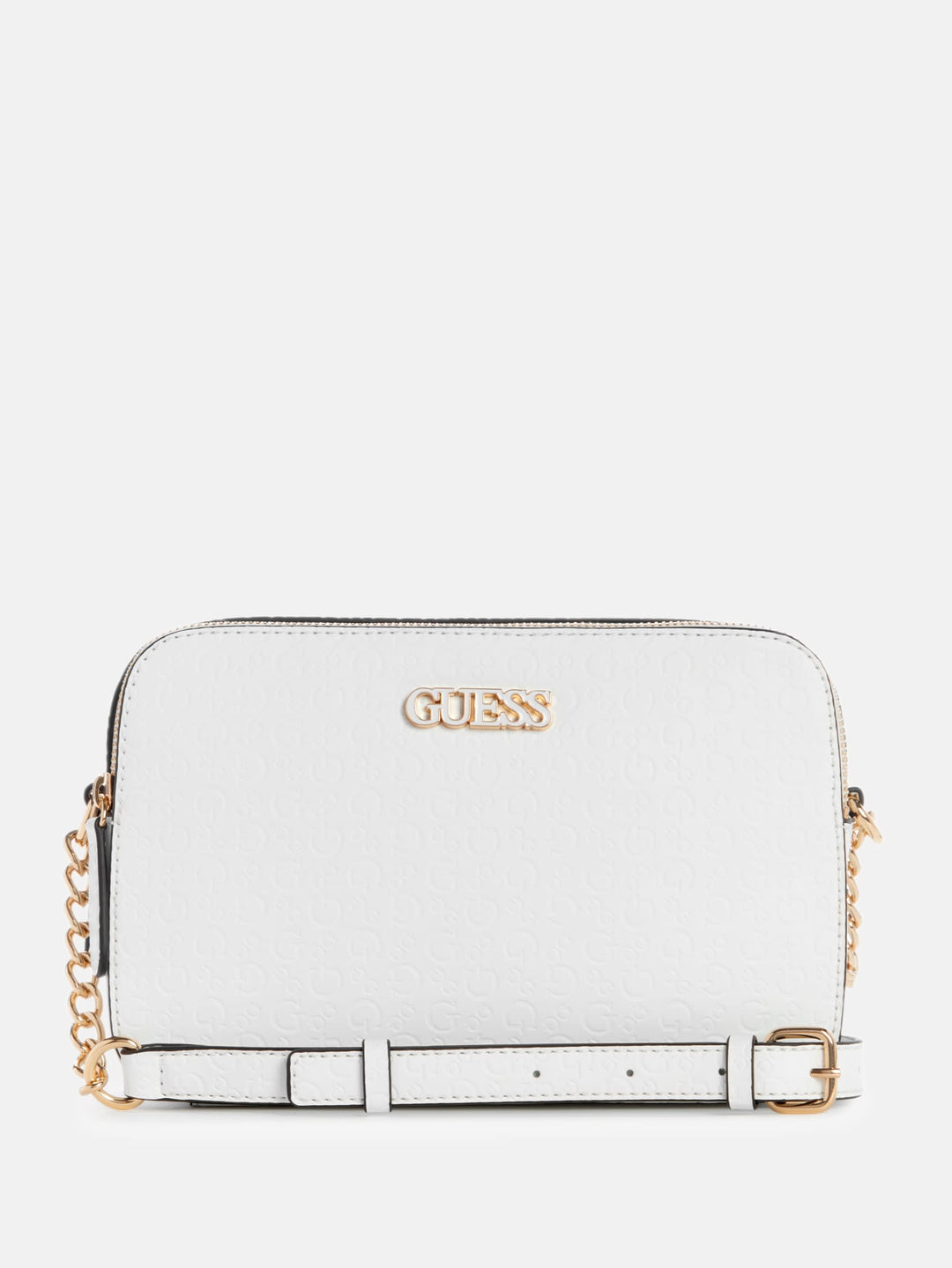 Guess Factory Zakaria Embossed Logo Double-Zip Crossbody ShopSimon