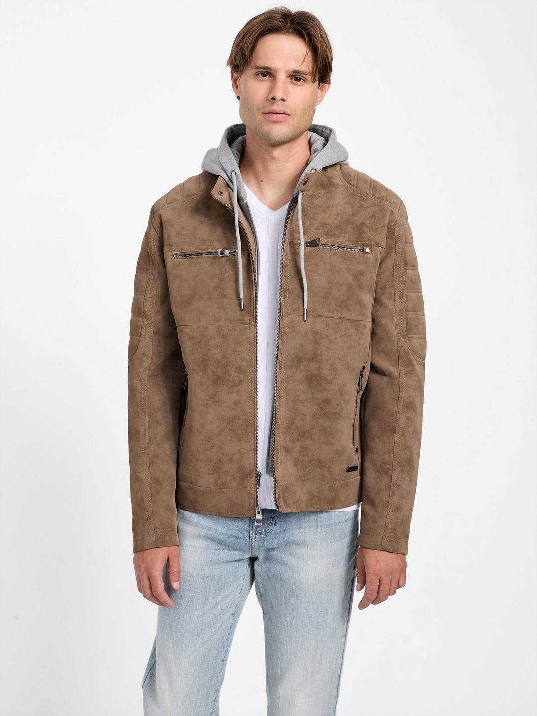 Guess Factory Maxton Faux-Suede Jacket | ShopSimon