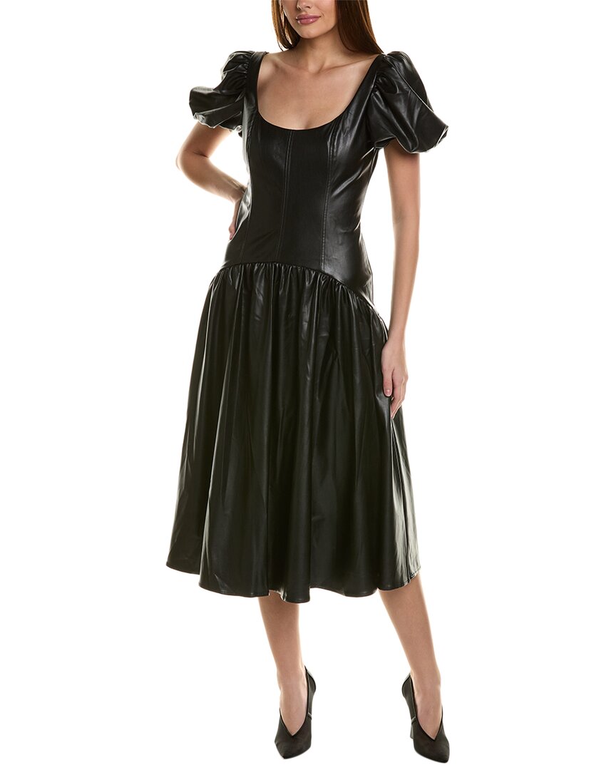 hutch short sleeve off the shoulder smocked midi dress Hutch Brighton Midi Dress