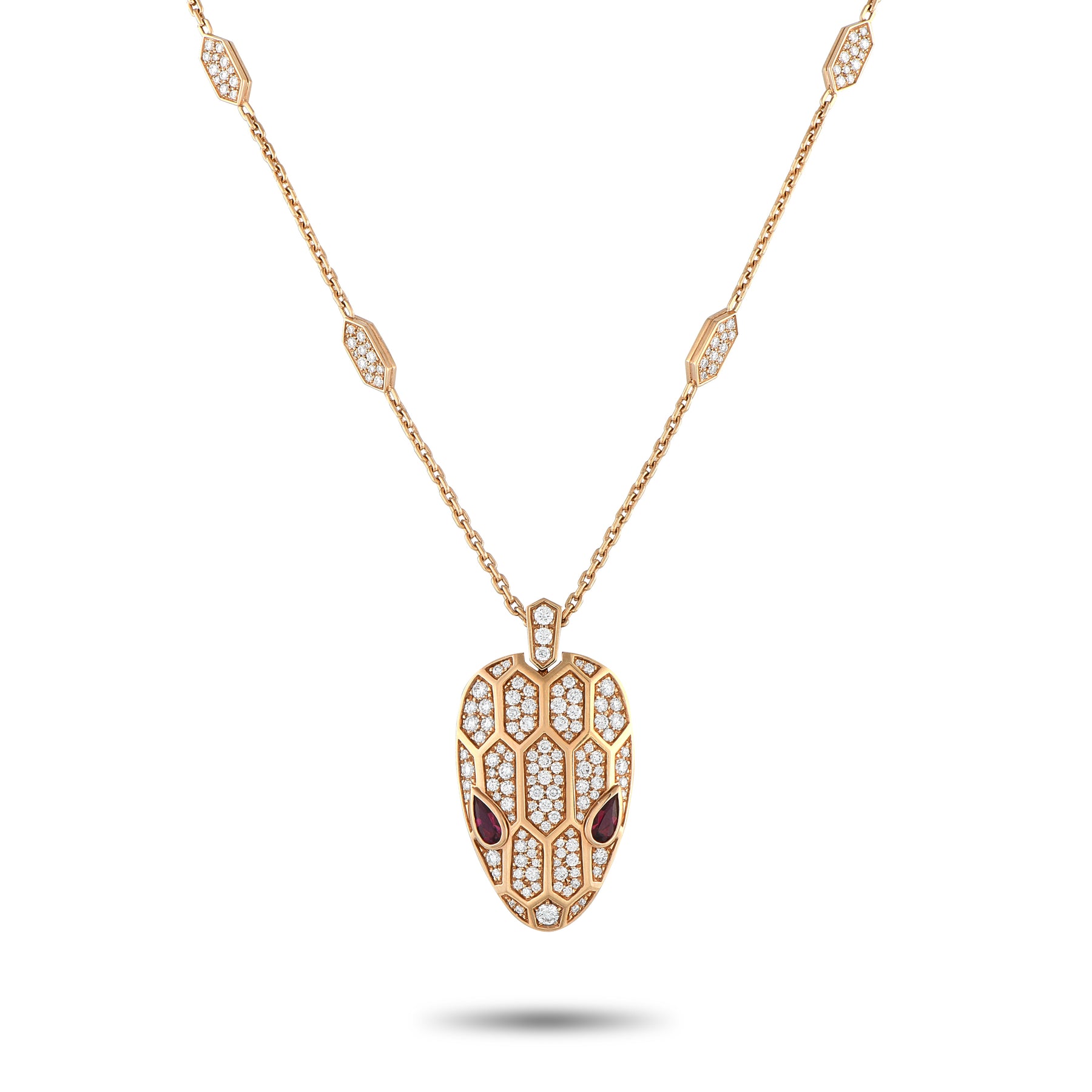 Bvlgari Serpenti 18k Rose Gold 2.07ct Diamond And Rubellite