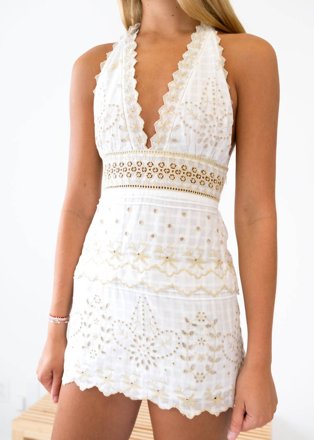 LoveShackFancy Aventine Dress In Gilded Marble | ShopSimon