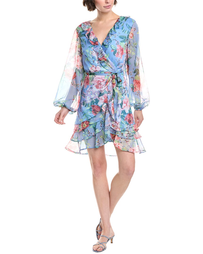 bardot frill mini dress Bardot Triple Frill Dress in Blue