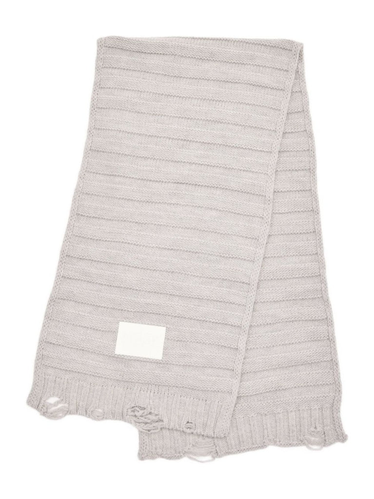スカーフ Mm6 By Maison Margiela Textured Ribbed Wool Scarf With Mm6 By Maison Margiela Textured Ribbed Grey Scarf With