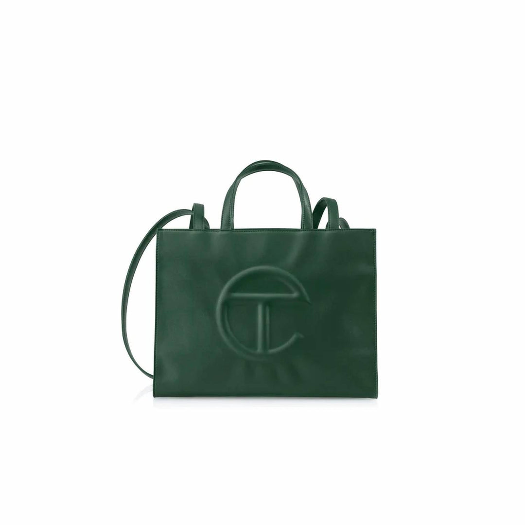 Telfar Unisex Medium Shopping Bag In Dark Olive | ShopSimon
