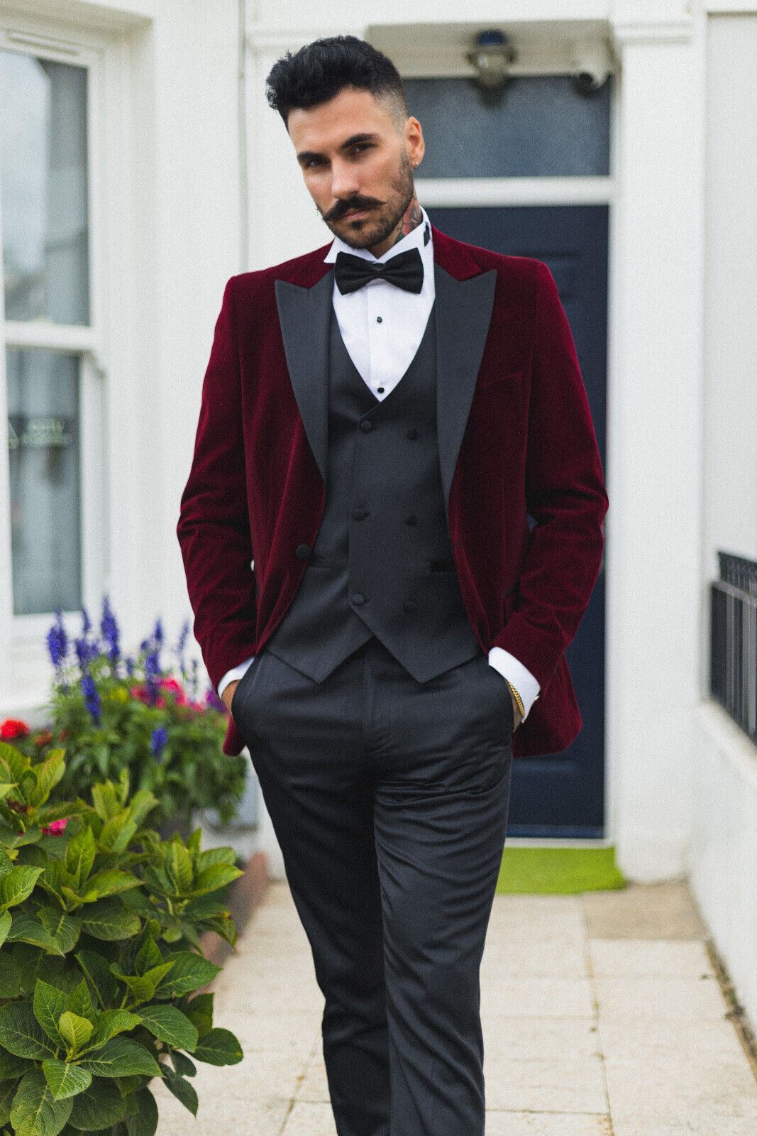 Maroon Tuxedo Mens Suit Jacket Burgundy Mens Burgundy Velvet Dinner Tuxedo  Suit Jacket Blazer 42 Burgundy