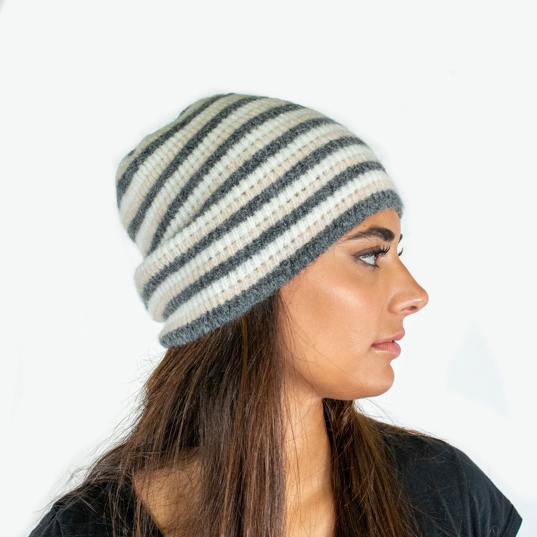 PORTOLANO STRIPED BEANIE | ShopSimon display picture 2