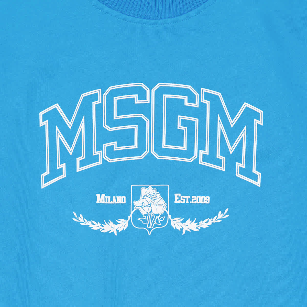 スウェット・トレーナー MSGM COTTON CREWNECK SWEATSHIRT WITH LOGO Crewneck cotton sweatshirt black with logo | Shop MSGM US