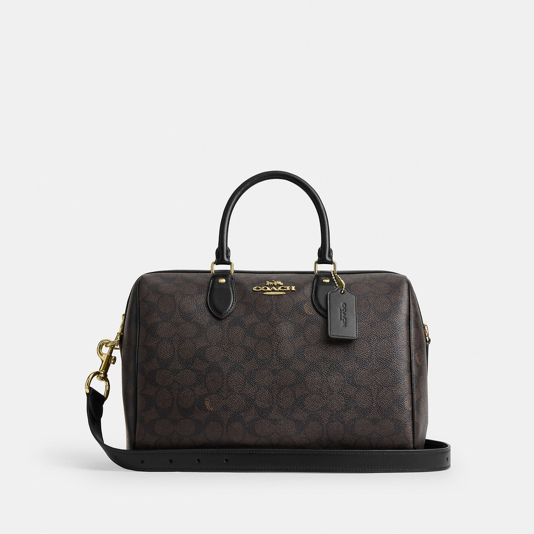 Coach Outlet Rowan Large Satchel Bag In Signature Canvas | ShopSimon