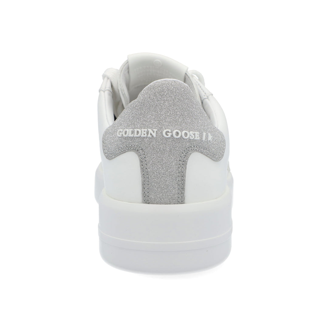 Golden Goose Pure Sneaker In White & Glitter | ShopSimon