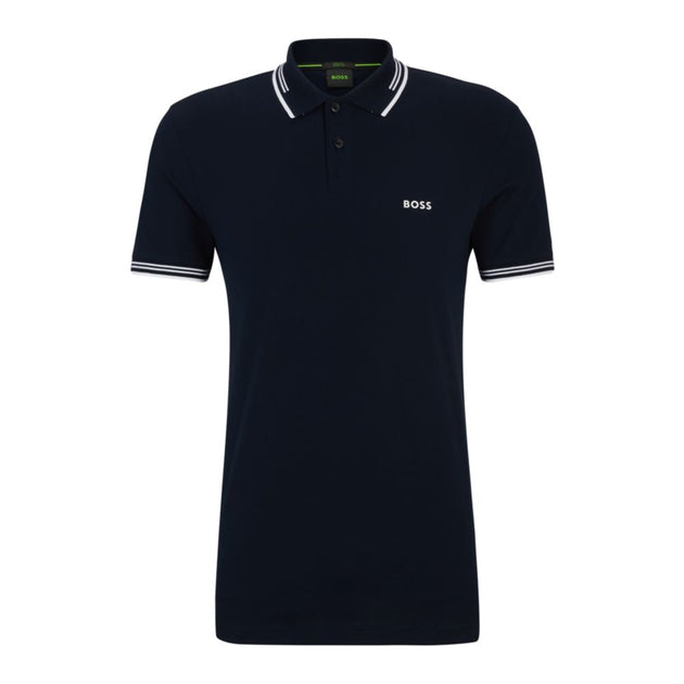 BOSS Stretch-cotton slim-fit polo shirt with branding | ShopSimon