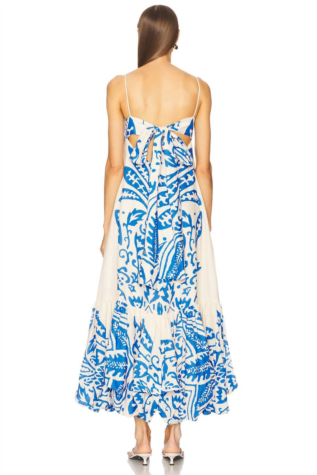 chinese dress ladies ALEXIS Ellisa Midi Dress In Sapphire Palm