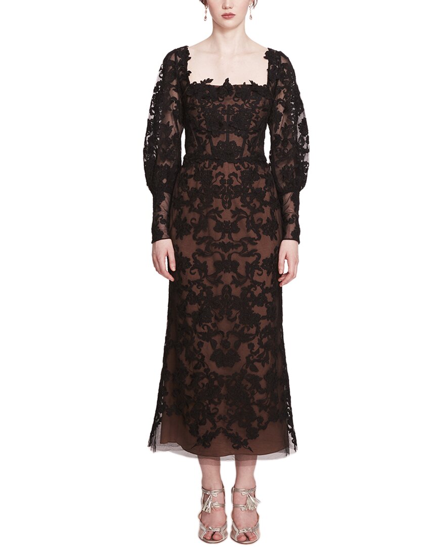 Marchesa Notte Midi Dress