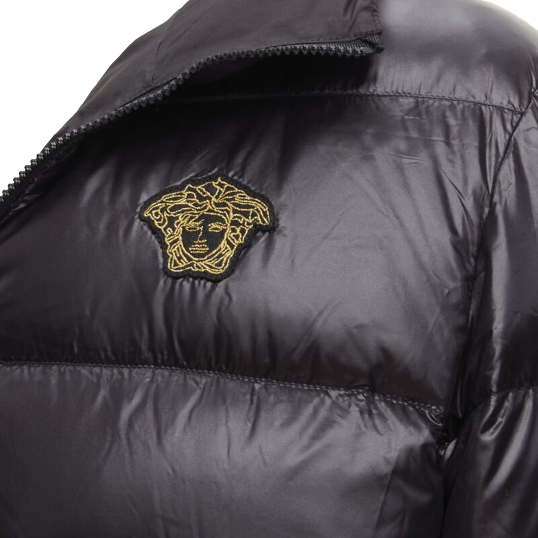 VERSACE Medusa Badge Goose Down Duvet Puffer Jacket | ShopSimon