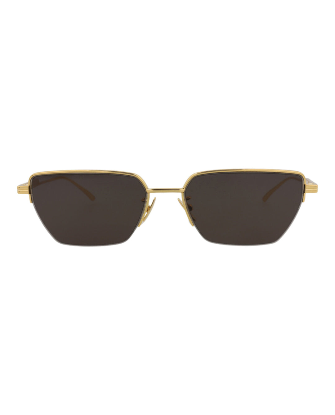 Bottega Veneta Square-Frame Metal Sunglasses | ShopSimon