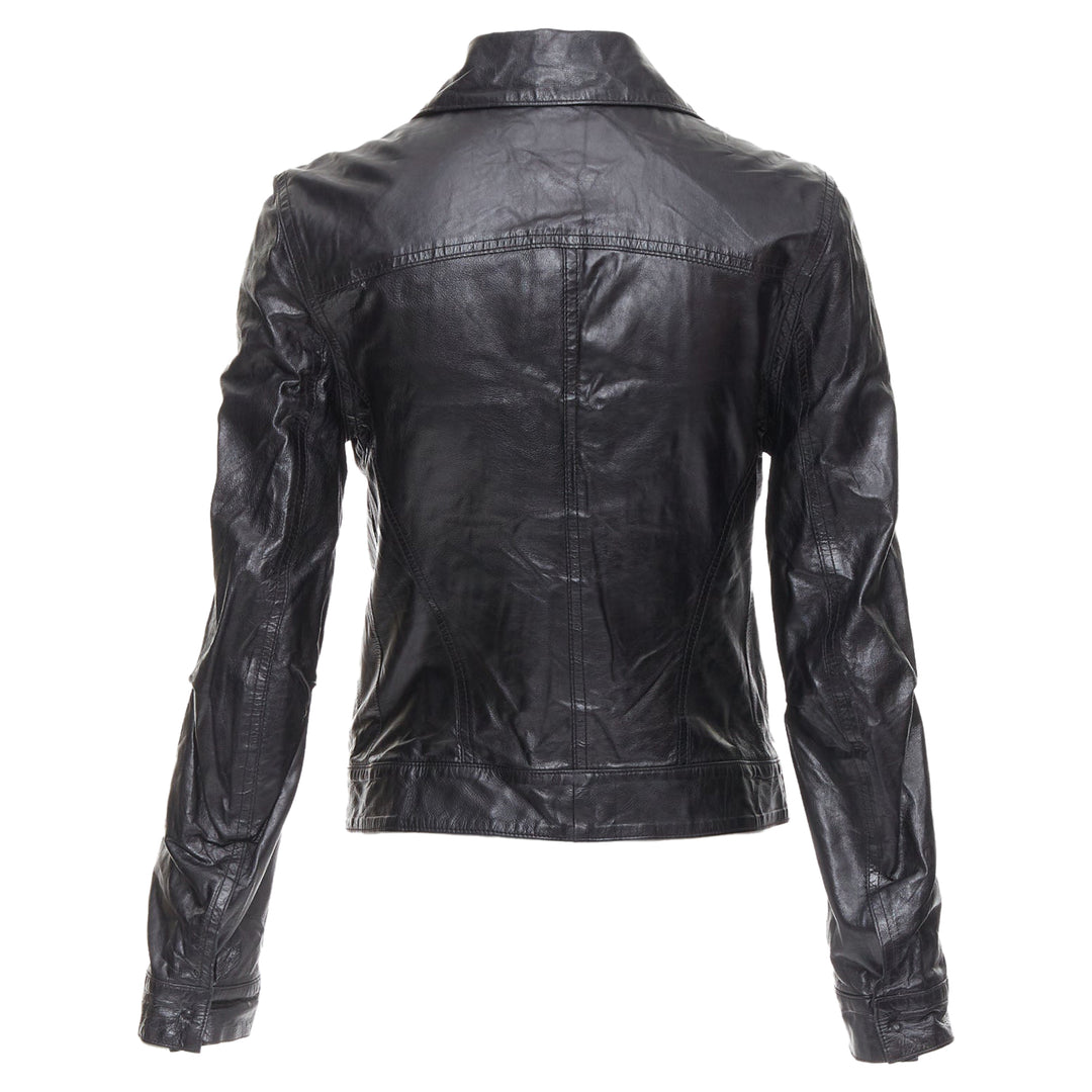 Ann Demeulemeester Leather Cropped Jacket | ShopSimon