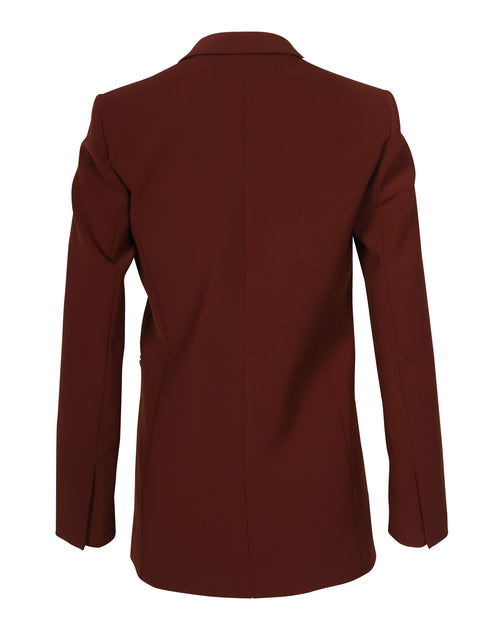 Sandro Paris Blazer In Orange Rust Polyester | ShopSimon